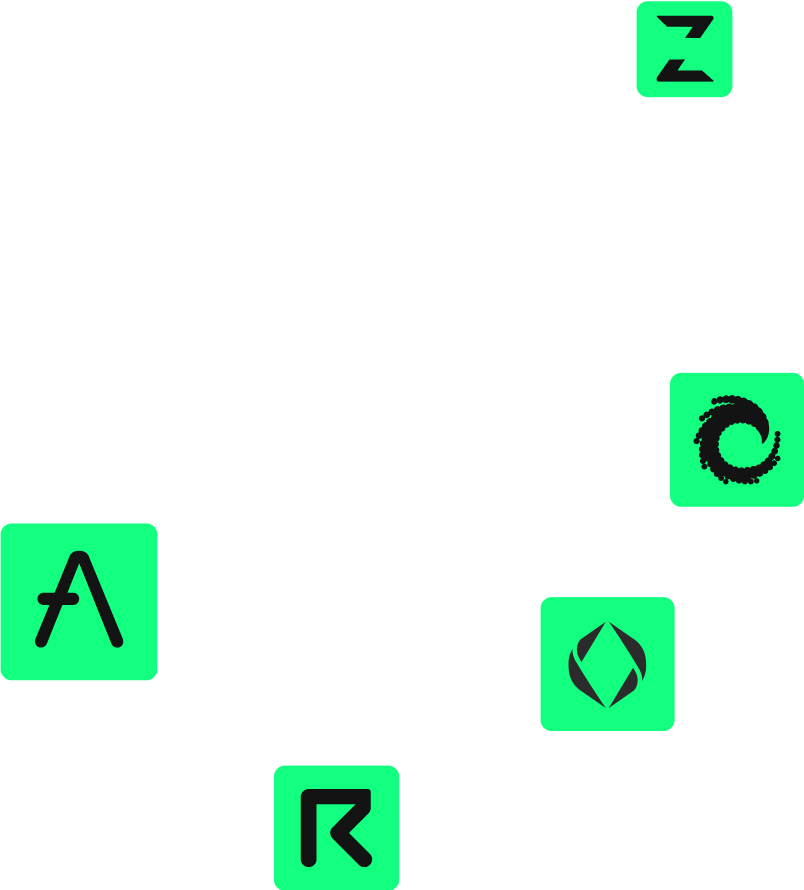 QFS VAULT LEDGER apps logos